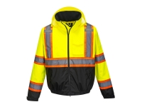 portwest us367 hi vis bomber jacke polyester with fleece