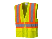 portwest us371yl tulsa hi vis vest contrast