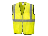 portwest us380oyl tampa hi vis mesh vest