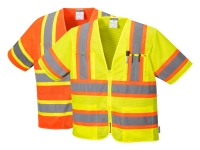 portwest us383group hi vis short sleeve safety vest