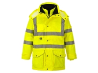 portwest us427 hi vis yellow 7 in 1 traffic jacket
