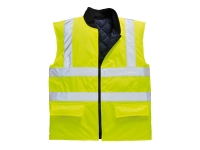 portwest us469yl hi vis reversible thermal gilet
