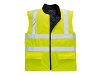 portwest us469yl hi vis reversible thermal gilet