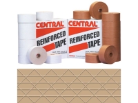 Centralﾠ235 Reinforced Water Activated Tape - 72mm x 375' - Kraft - 8 Rolls/Case