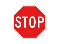 Rubberform aluminum stop sign