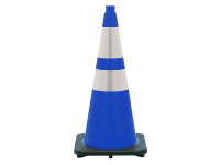 JBC Safety Cone, 7 lbs, Blue with double reflective collar