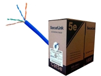 Blue SecurLink cat5e cable spool