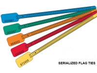 colored numbered security flag ties