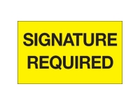 Signature Required Yellow