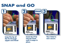 Instruction for using ski tag ties