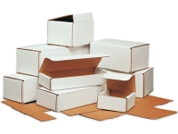 white cardboard mailer boxes corrugated