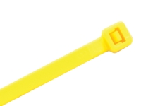 up close image of color zip tie in yellow