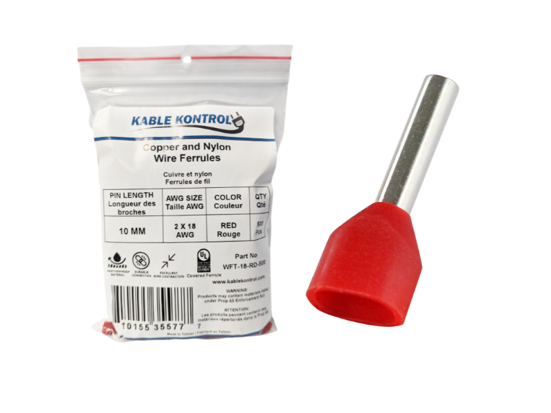 Twin Wire Ferrules - Nylon Insulated