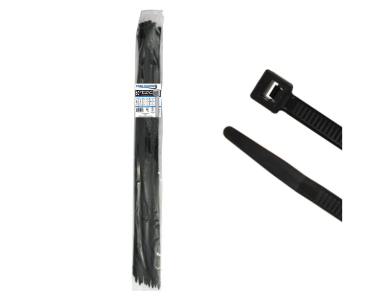 Kable Kontrol® Heavy Duty Black UV Nylon Cable Ties 8