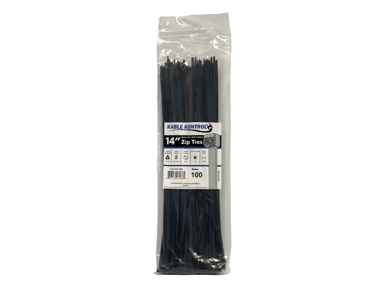 HEAVY DUTY STRONG 120LB USA 100 ACT ADVANCED CABLE TIES AL-14-120-5-C 14" GREEN 