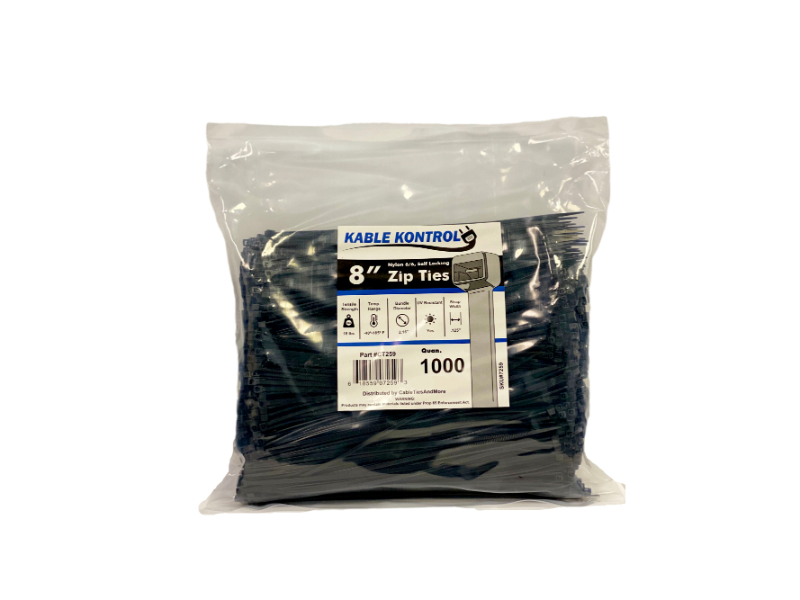 UV Protected Zip Ties 12 Inch Self Locking Plastic Black Nylon Cable 1000 Pack 