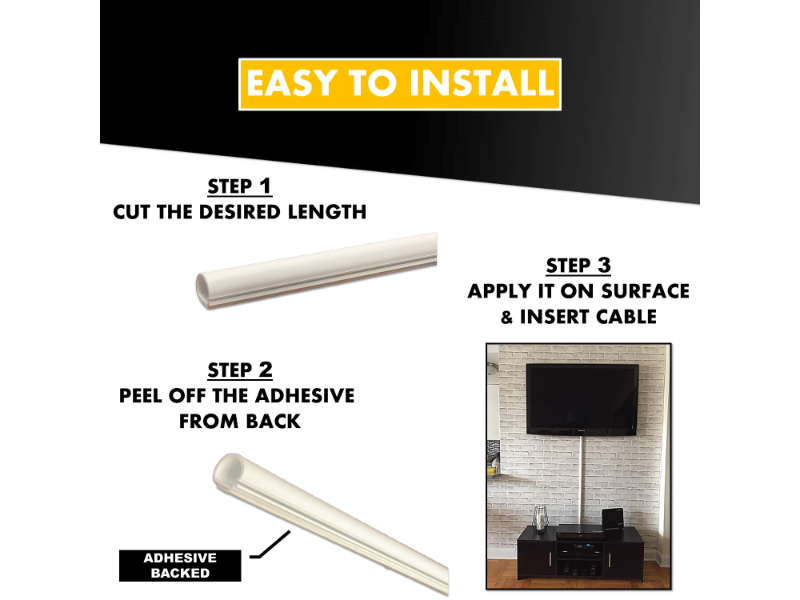 Kable Kontrol® TV Wall Cord Cover Cable Raceway Kits