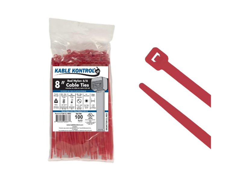 8 Meter Nylon Zip Tie Roll - Ultra Long Cable Ties With Connectors & Scissors