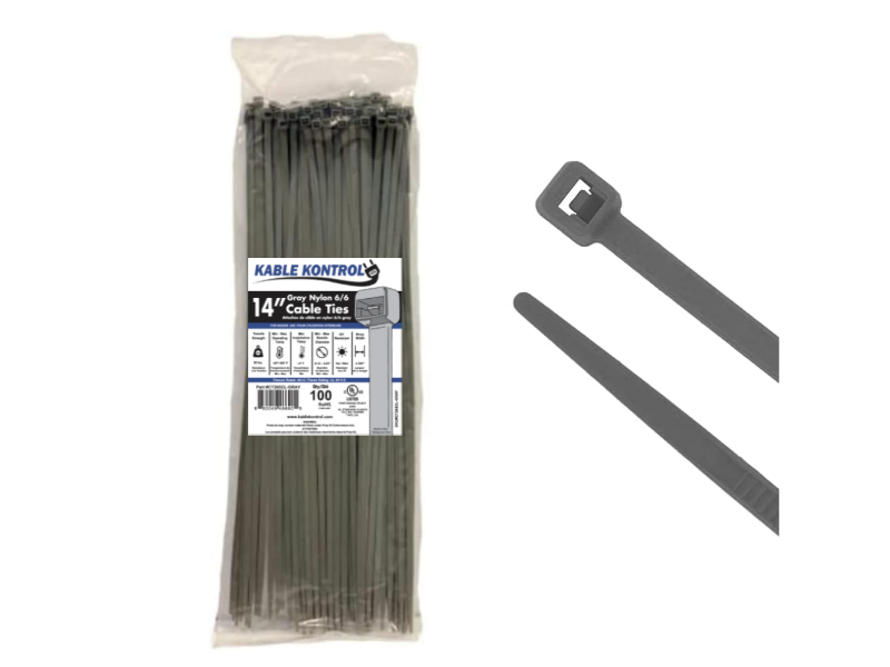 100 Pack 14" Fluorescent Pink Nylon Cable Zip Ties – 50 Lb Tensile Strength, USA Made