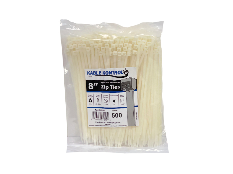 500/Case by Discount Shipping USA Natural Cable Ties 50# 19