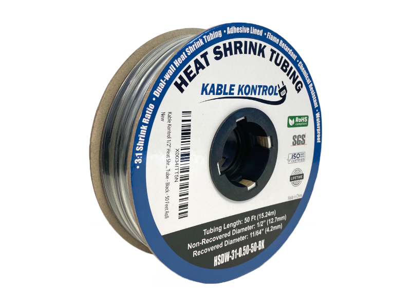 Tubo Termorestringente Blu A Doppia Parete Con Adesivo - 1 Piede - Foto 12