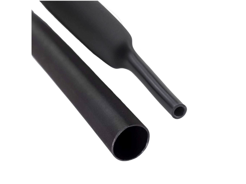 Electrical Insulation Tube Polyolefin Heat Shrinkable Tubing Single Wall Kable Kontrol Heat Shrink Tubing 600V 2:1 Shrink Ratio Black 10' Feet Long 2” Inch Diameter