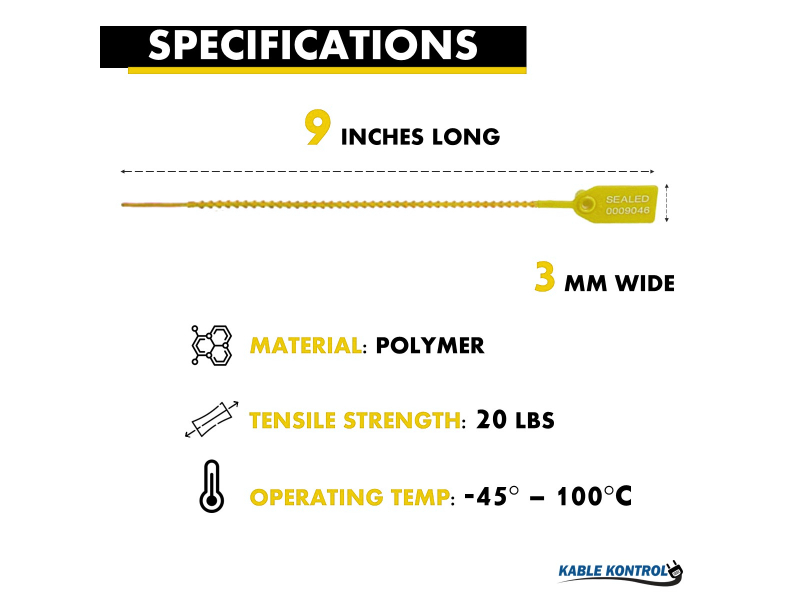 Kable Kontrol Made In USA Cable Zip Ties, 100 Pcs 4 Inch