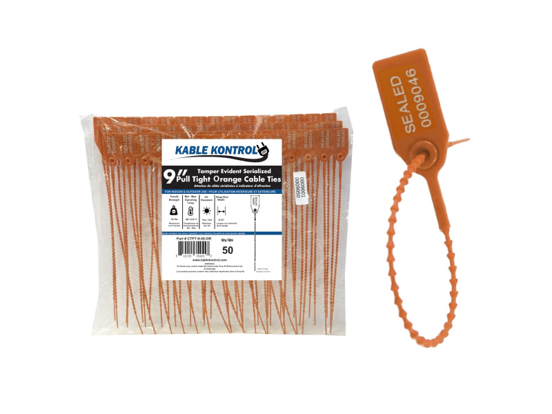 P様 確認用 Pull Tight Numbered Identification and Tamper Evident zip ties