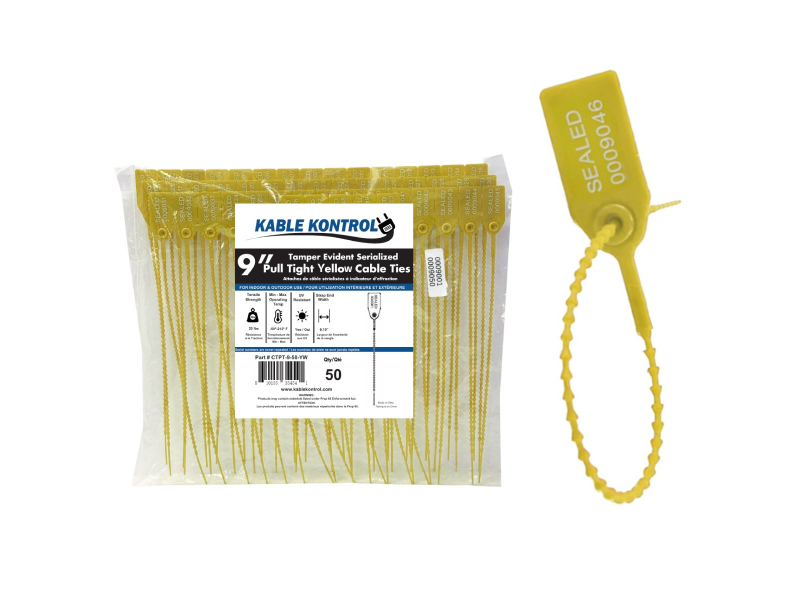 P様 確認用 Pull Tight Numbered Identification and Tamper Evident zip ties