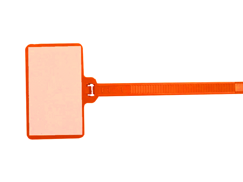 Orange Marker Cable Ties 210x2.5mm Write On Labels Wire Tags Marks Cord Flags 