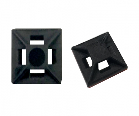Tie mounts, black for mounting cable ties Tie mounts, black for mounting cable ties
