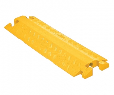 Linebacker 1-channel polyurethane drop over cable protector, yellow