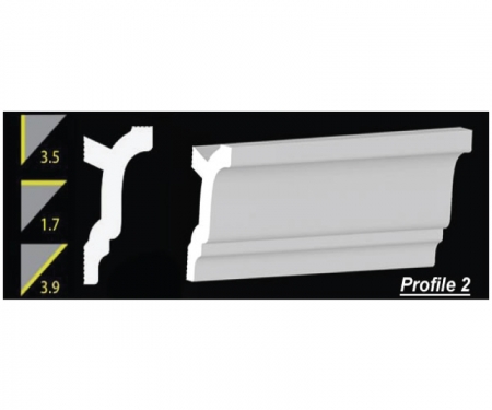 3.5 inch h foam crown molding profile 2 3.5 inch h foam crown molding profile 2