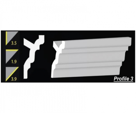 3.5 inch h foam crown molding profile 3 3.5 inch h foam crown molding profile 3