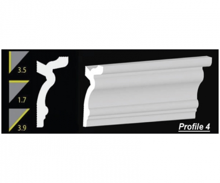 3.5 inch h foam crown molding profile 4 3.5 inch h foam crown molding profile 4