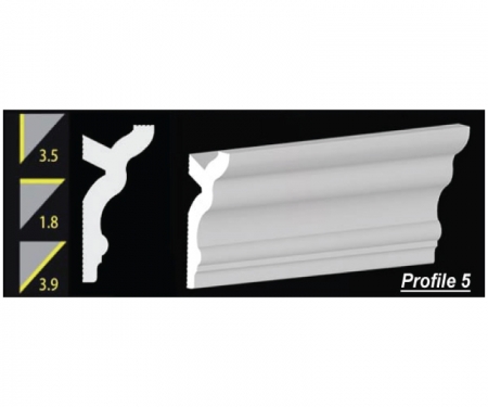 3.5 inch h foam crown molding profile 5 3.5 inch h foam crown molding profile 5