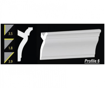 3.5 inch h foam crown molding profile 6 3.5 inch h foam crown molding profile 6
