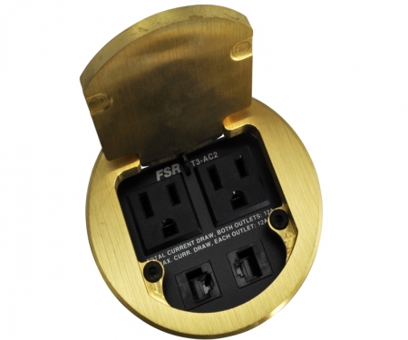 3.5 inch t3-ac2 table box round brass 3.5 inch t3-ac2 table box round brass