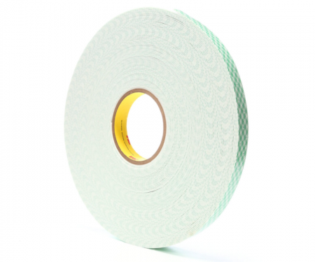 1 in. x 1.60 yds. Clear Indoor Permanent Double-Sided Mounting Tape