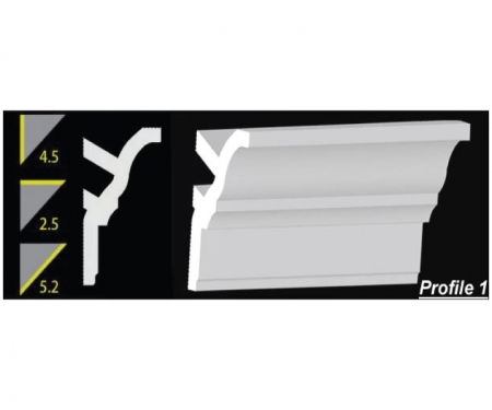 4.5 inch h foam crown molding profile 1 4.5 inch h foam crown molding profile 1