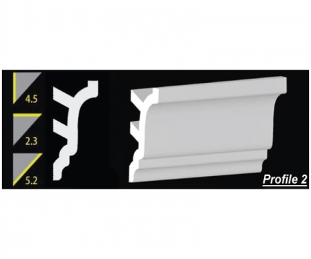 4.5 inch h foam crown molding profile 2 4.5 inch h foam crown molding profile 2