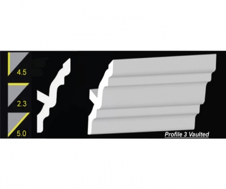 4.5 inch h foam crown molding profile 3 vaulted 4.5 inch h foam crown molding profile 3 vaulted