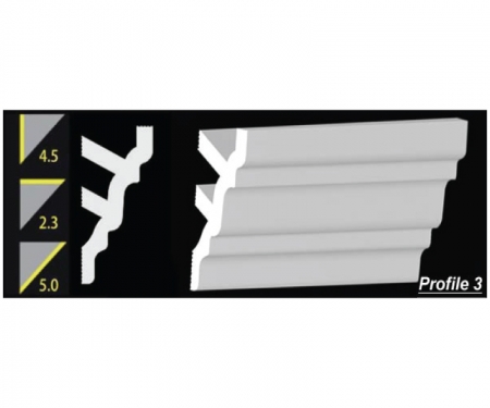 4.5 inch h foam crown molding profile 3 4.5 inch h foam crown molding profile 3