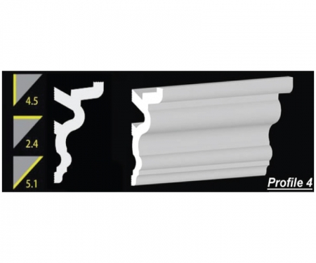 4.5 inch h foam crown molding profile 4 4.5 inch h foam crown molding profile 4
