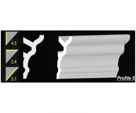 4.5 inch h foam crown molding profile 5 4.5 inch h foam crown molding profile 5