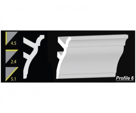 4.5 inch h foam crown molding profile 6 4.5 inch h foam crown molding profile 6