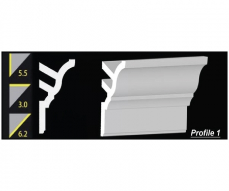 5.5 inch h foam crown molding profile 1 5.5 inch h foam crown molding profile 1