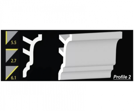 5.5 inch h foam crown molding profile 2 5.5 inch h foam crown molding profile 2
