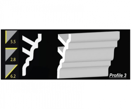 5.5 inch h foam crown molding profile 3 5.5 inch h foam crown molding profile 3