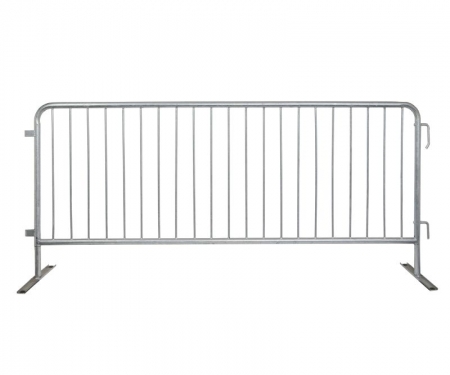 8 foot steel barricade flat feet galvanized